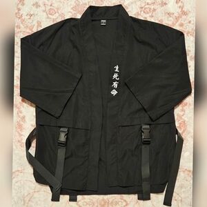 Black Shein Kimono Style Jacket